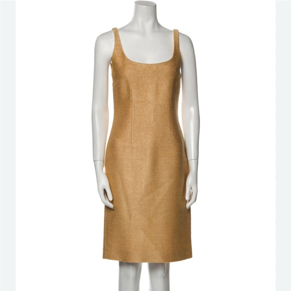 luca luca Dresses & Skirts - Luca Luca Scoop Neck Silk Linen Dress